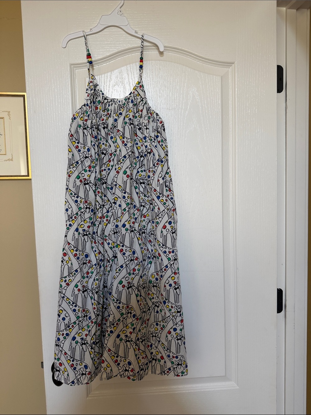 Girls Stella McCartney Spaghetti Strap Giraffe print Dress